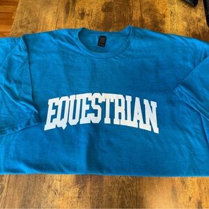 Blue Equestrian Glitter Tshirt